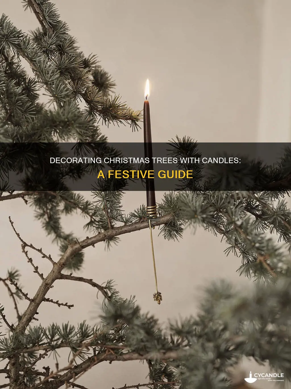 how to decorate a christmas tree with candles