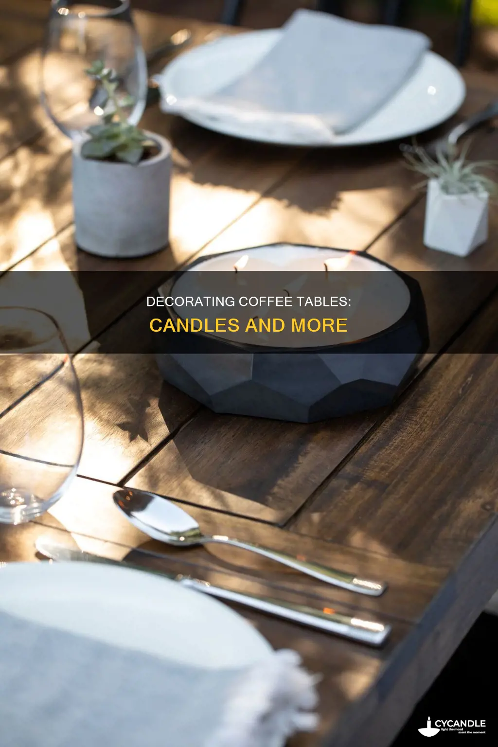 how to decorate a coffee table with candles
