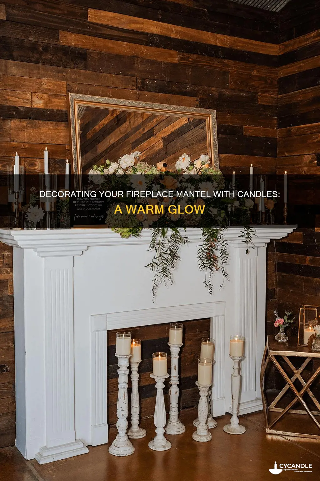 how to decorate a fireplace mantel with candles