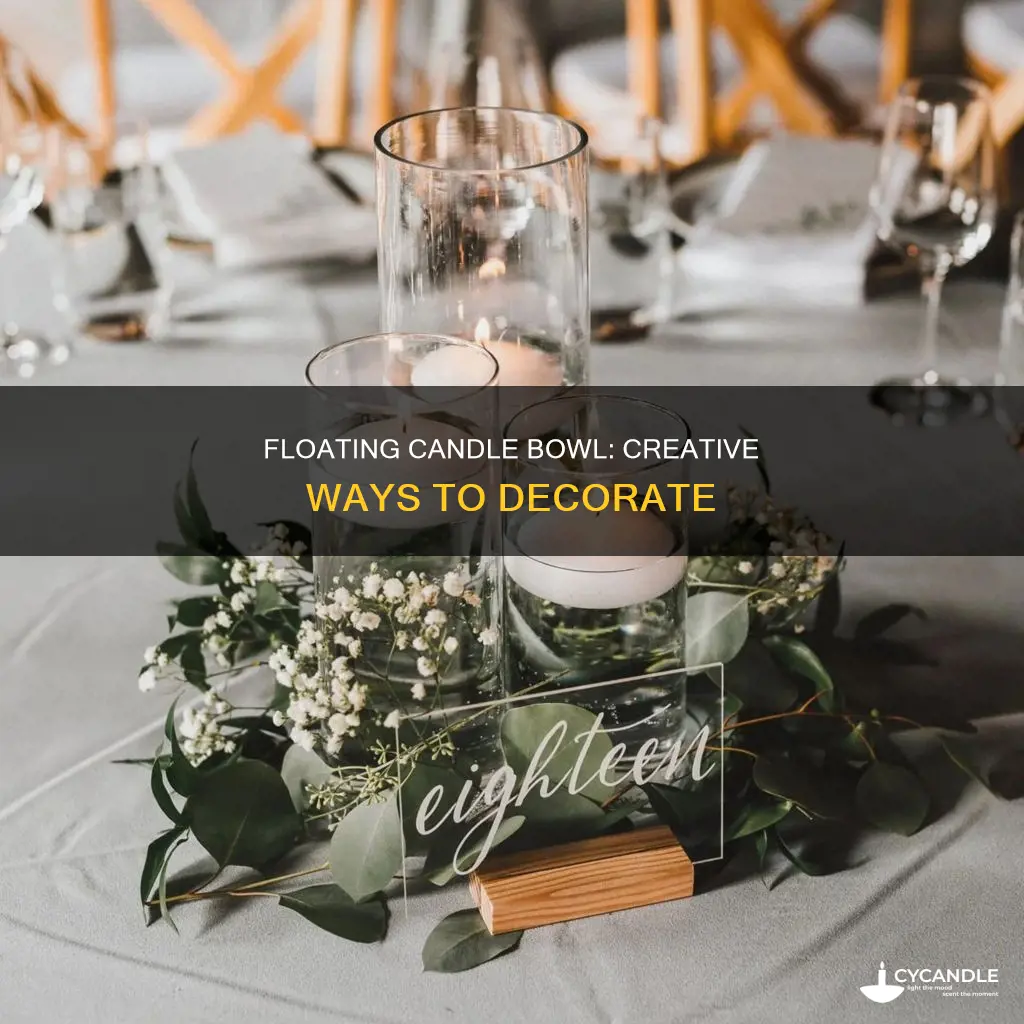 how to decorate a floating candle bowl