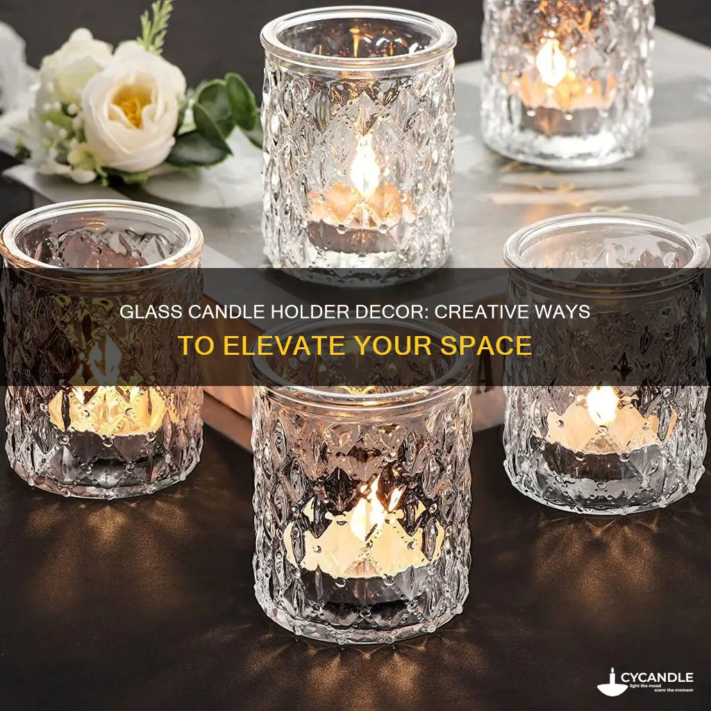 how to decorate a glass candle holder