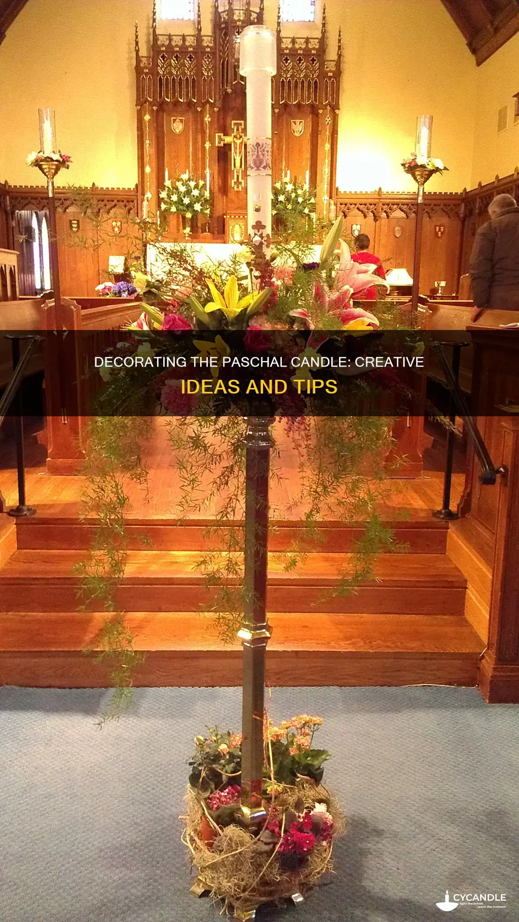 how to decorate a paschal candle