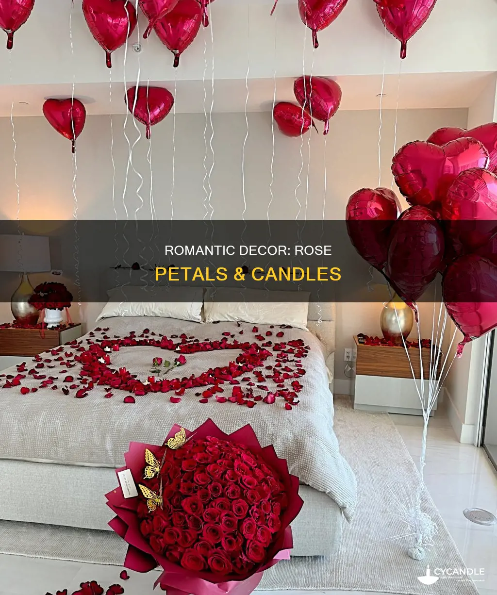 how to decorate a room with rose petals and candles