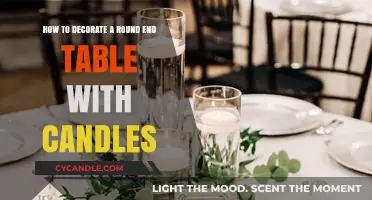 Round End Table Decorated with Candles: A Cozy Corner