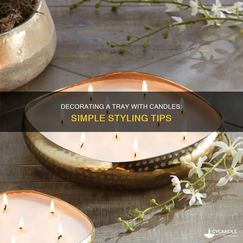 how to decorate a tray with candles