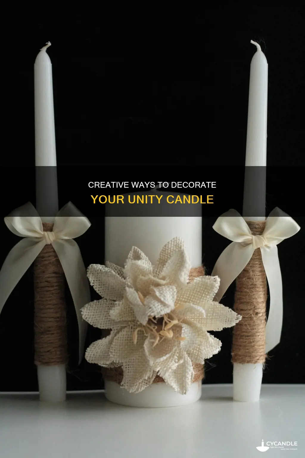 how to decorate a unity candle
