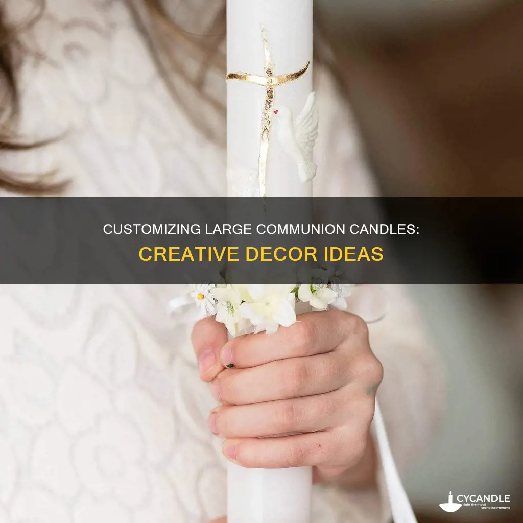how to decorate big first communion candles