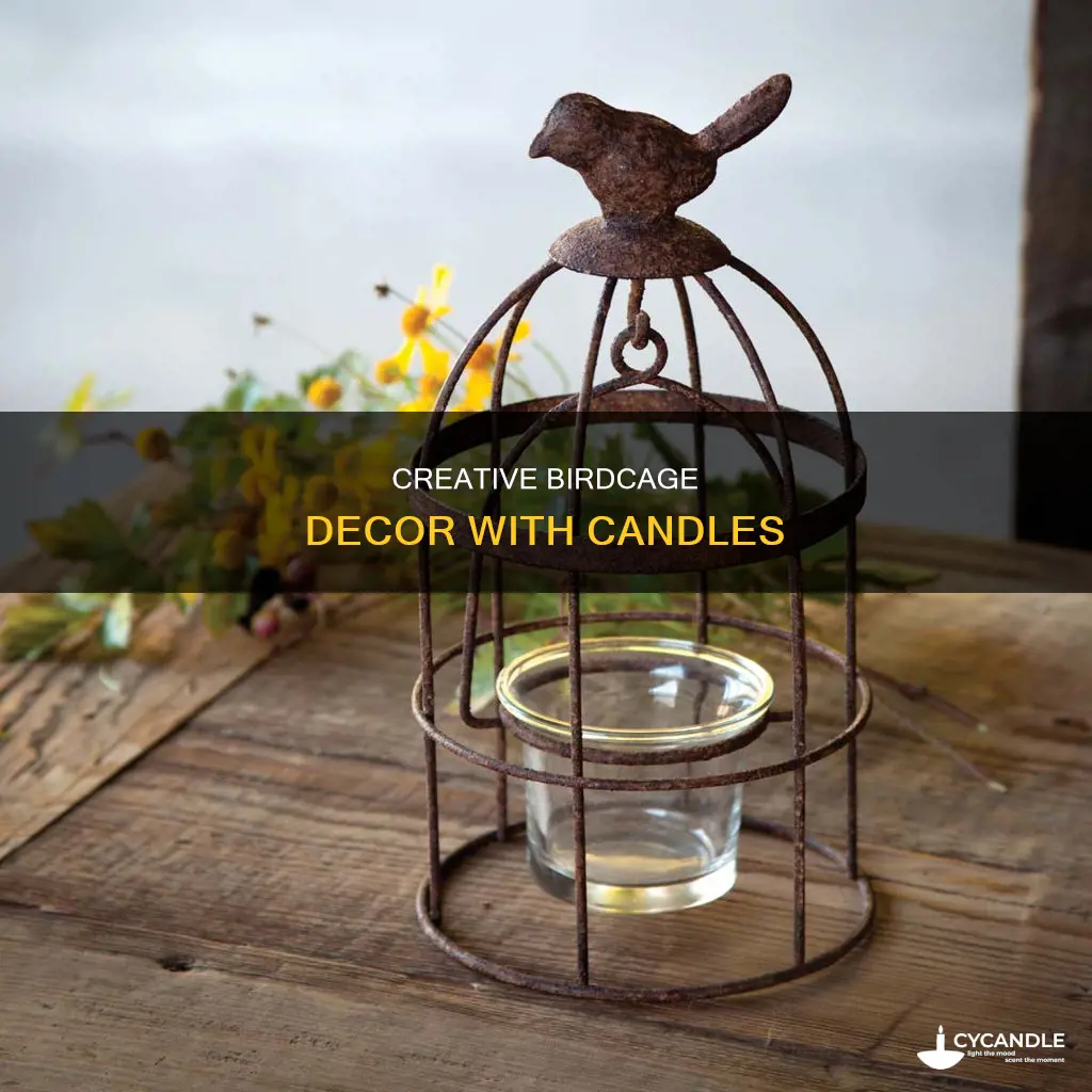 how to decorate bird cages with candles