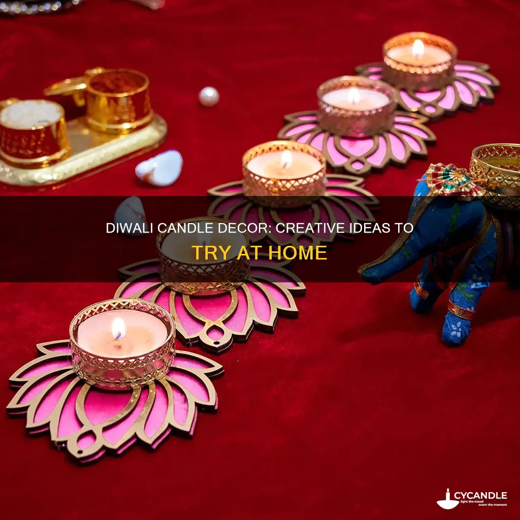 how to decorate candle for diwali