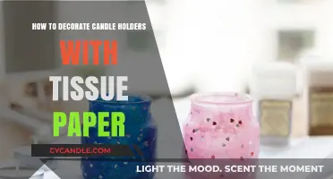 Creative Candle Decor with Tissue Paper Crafts