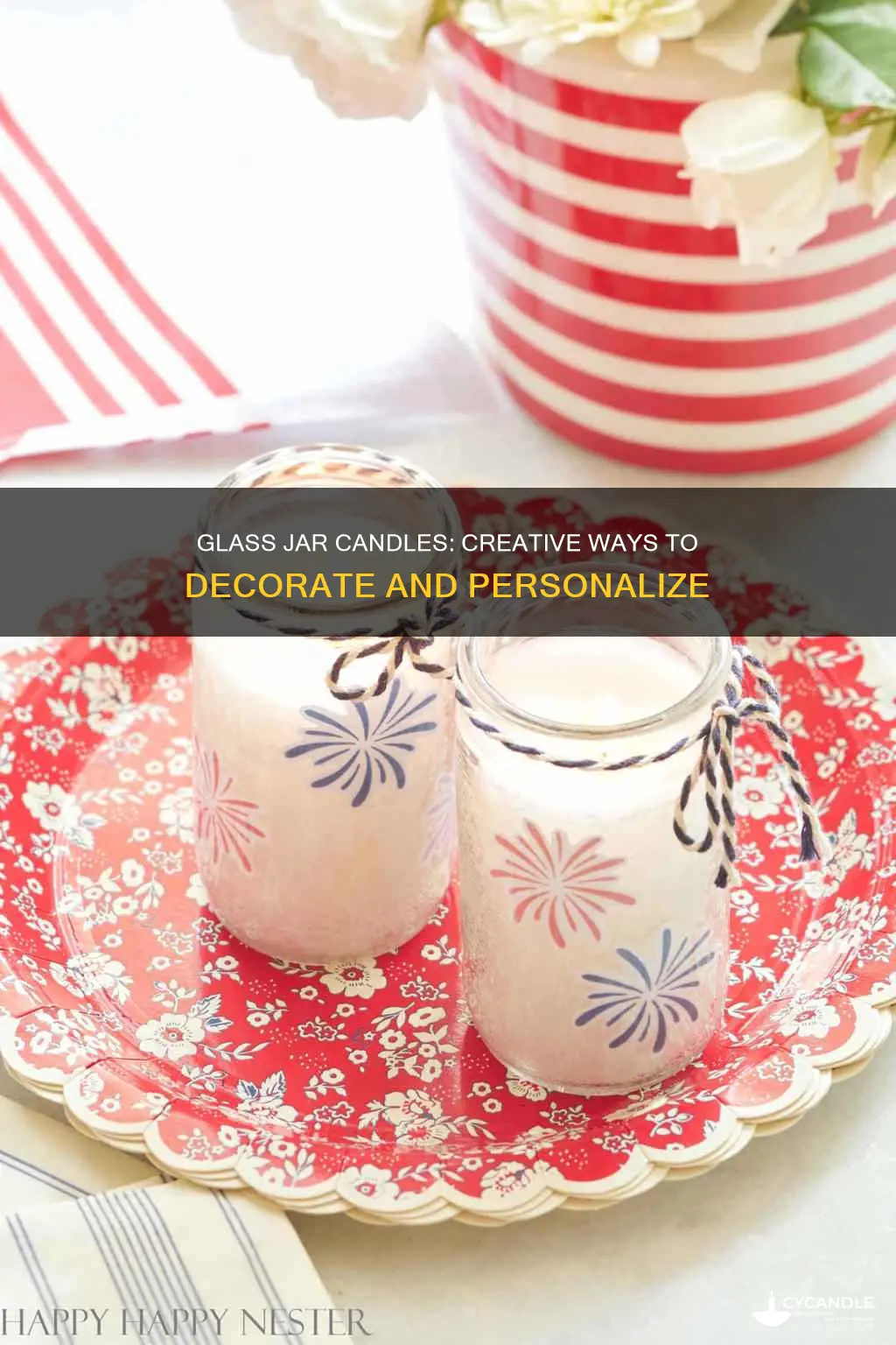 how to decorate candles in glass jars