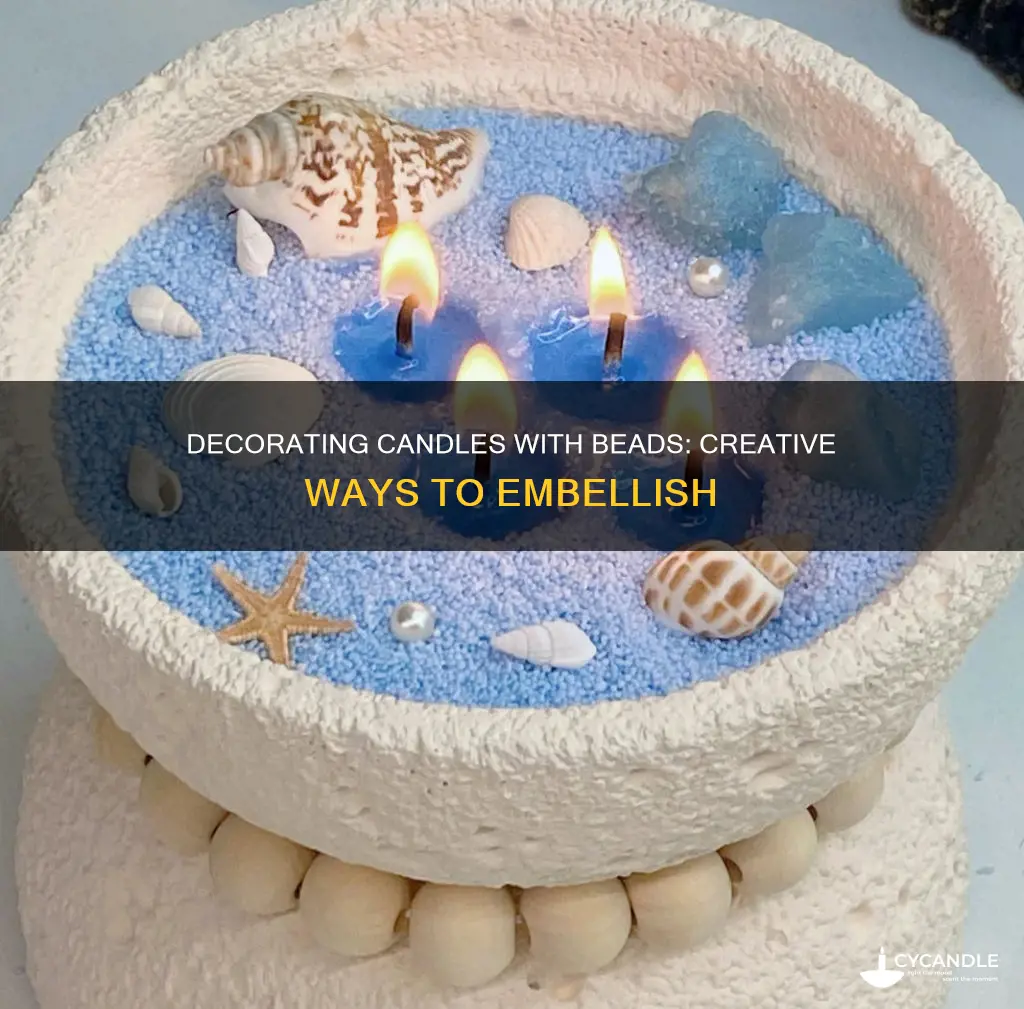 how to decorate candles with beads