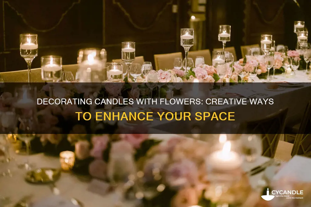 how to decorate candles with flowers