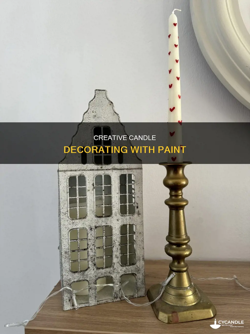 how to decorate candles with paint