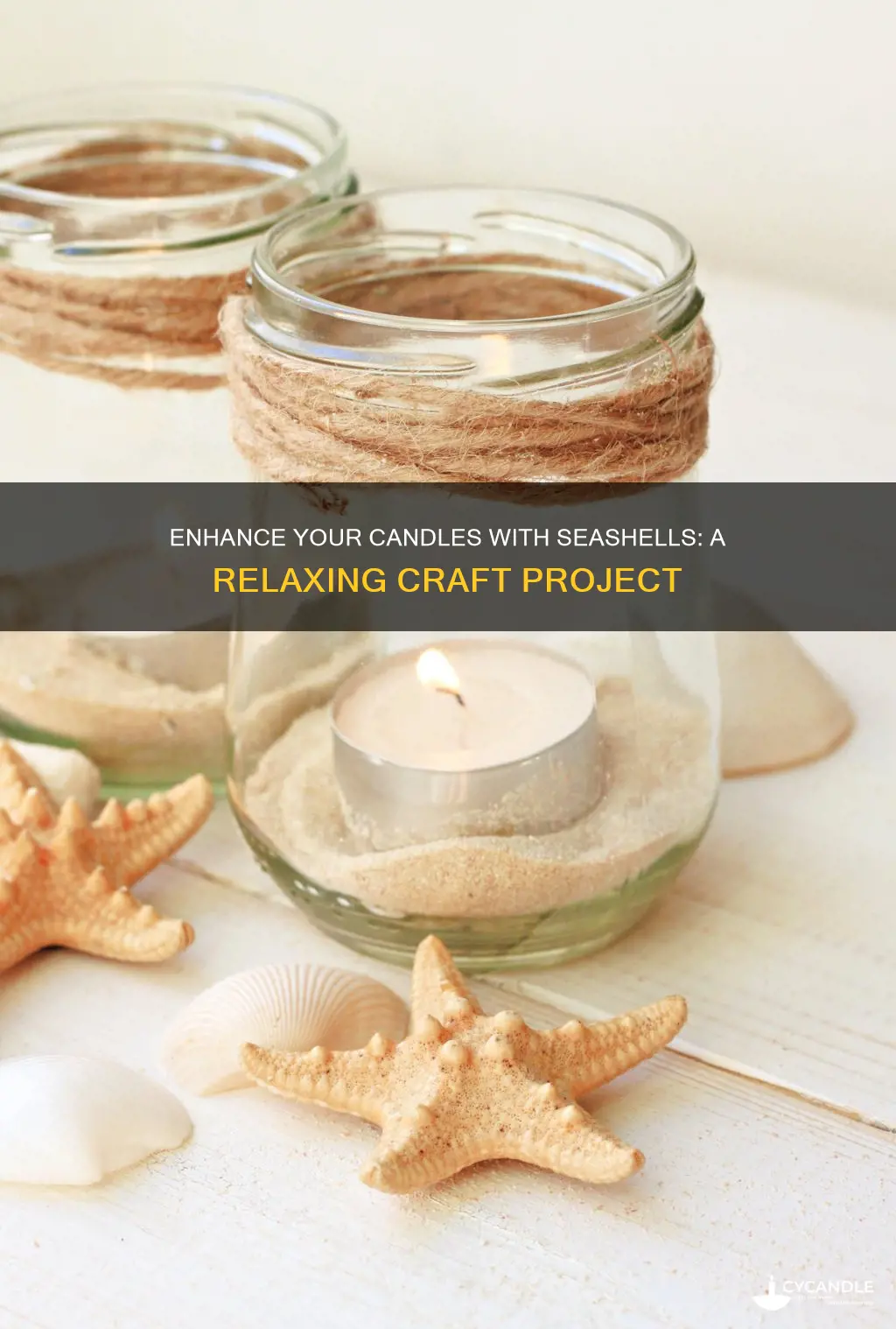how to decorate candles with seashells