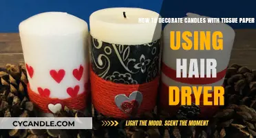 DIY Tissue Paper Candle Decor: Easy Hair Dryer Technique
