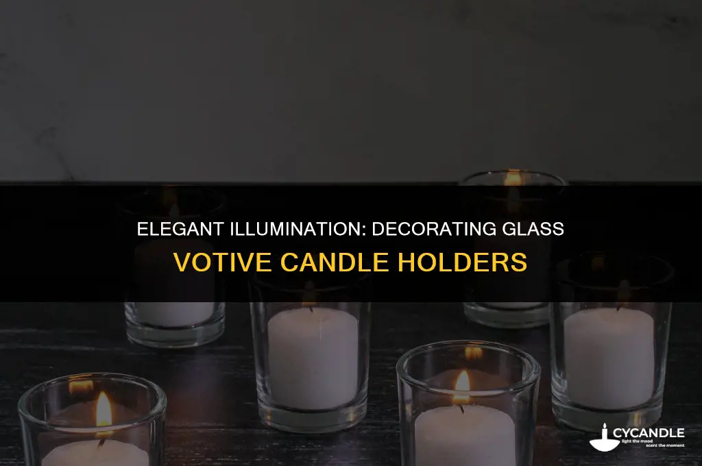 how to decorate glass votive candle holders