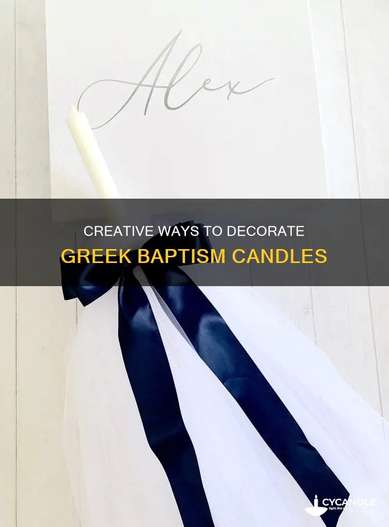 how to decorate greek baptism candles