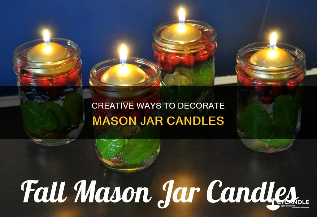 how to decorate mason jar candles