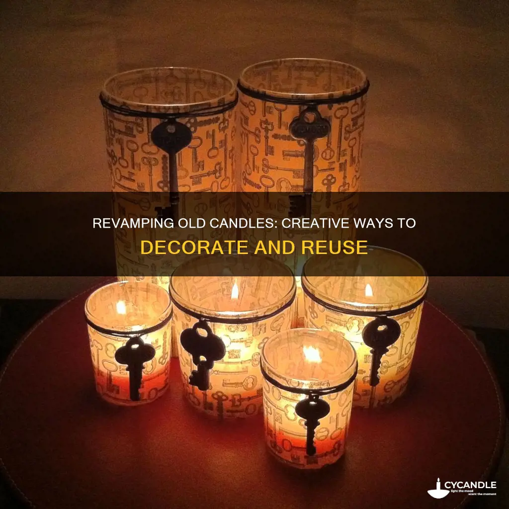 how to decorate old candles