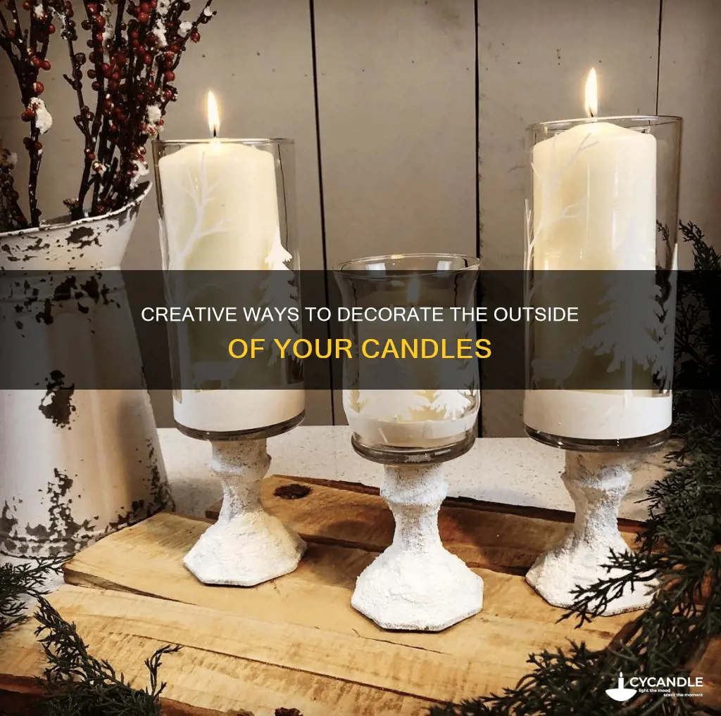 how to decorate outside of candle