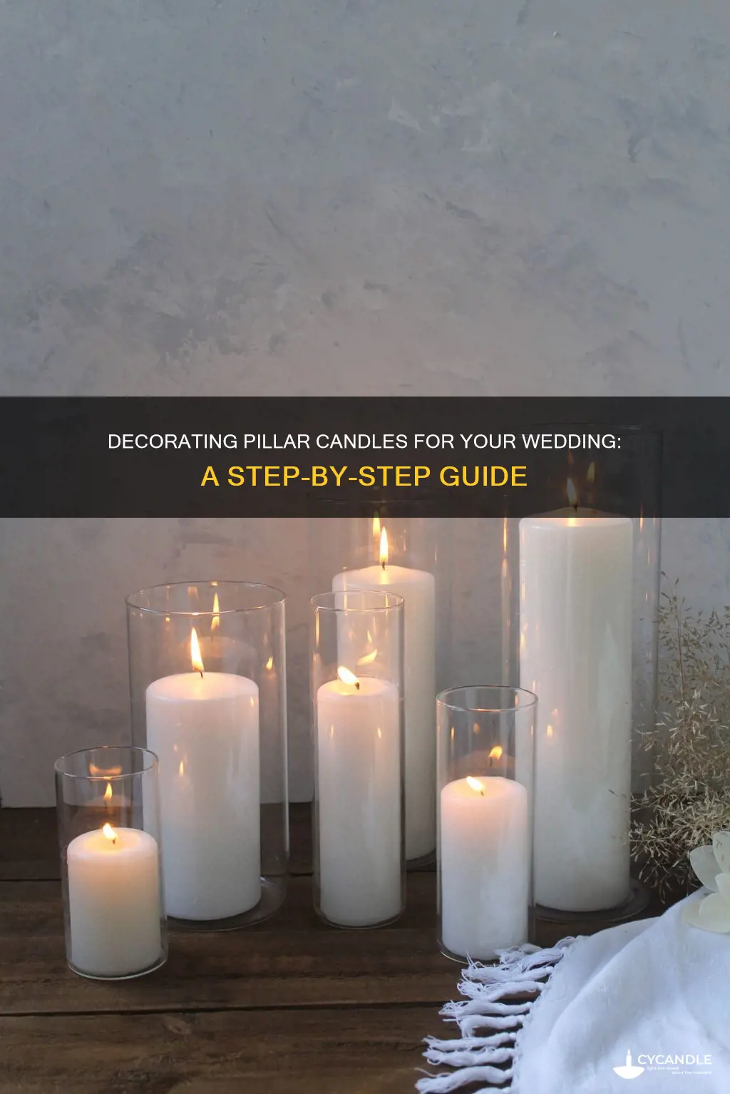 how to decorate pillar candles for a wedding