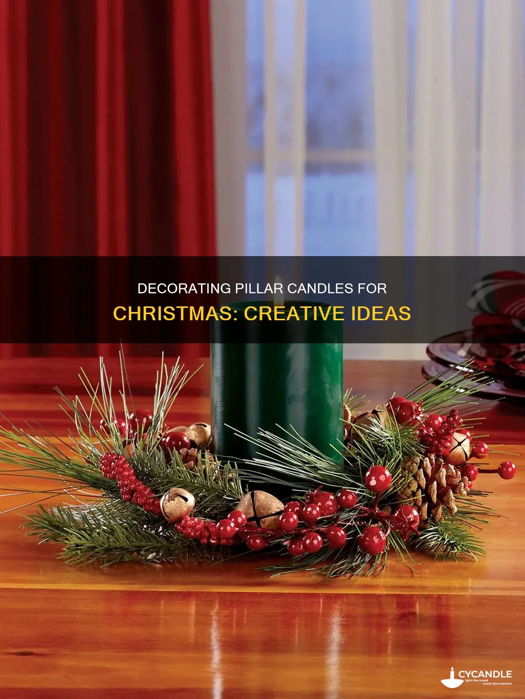 how to decorate pillar candles for christmas