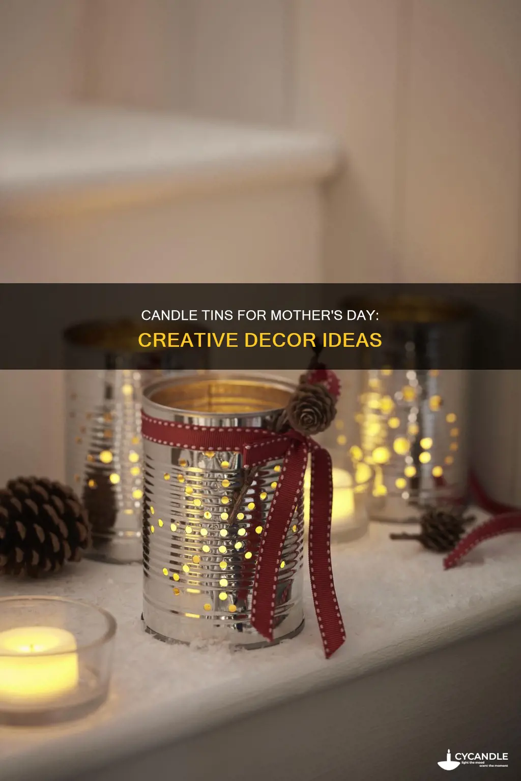 how to decorate plain candle tins for mothers day