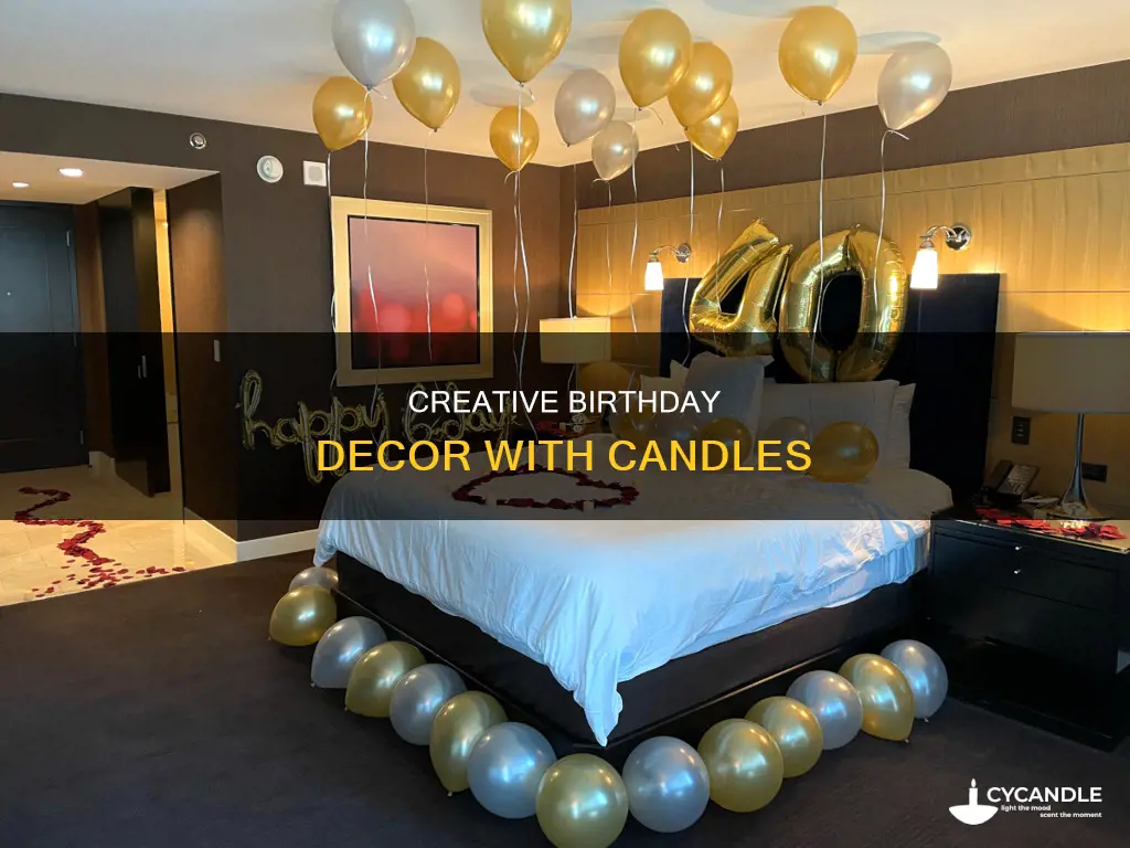how to decorate room with candles on birthday