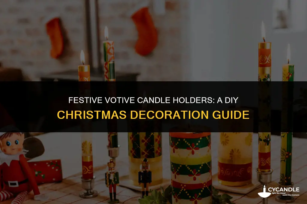how to decorate votive candle holders for christmas