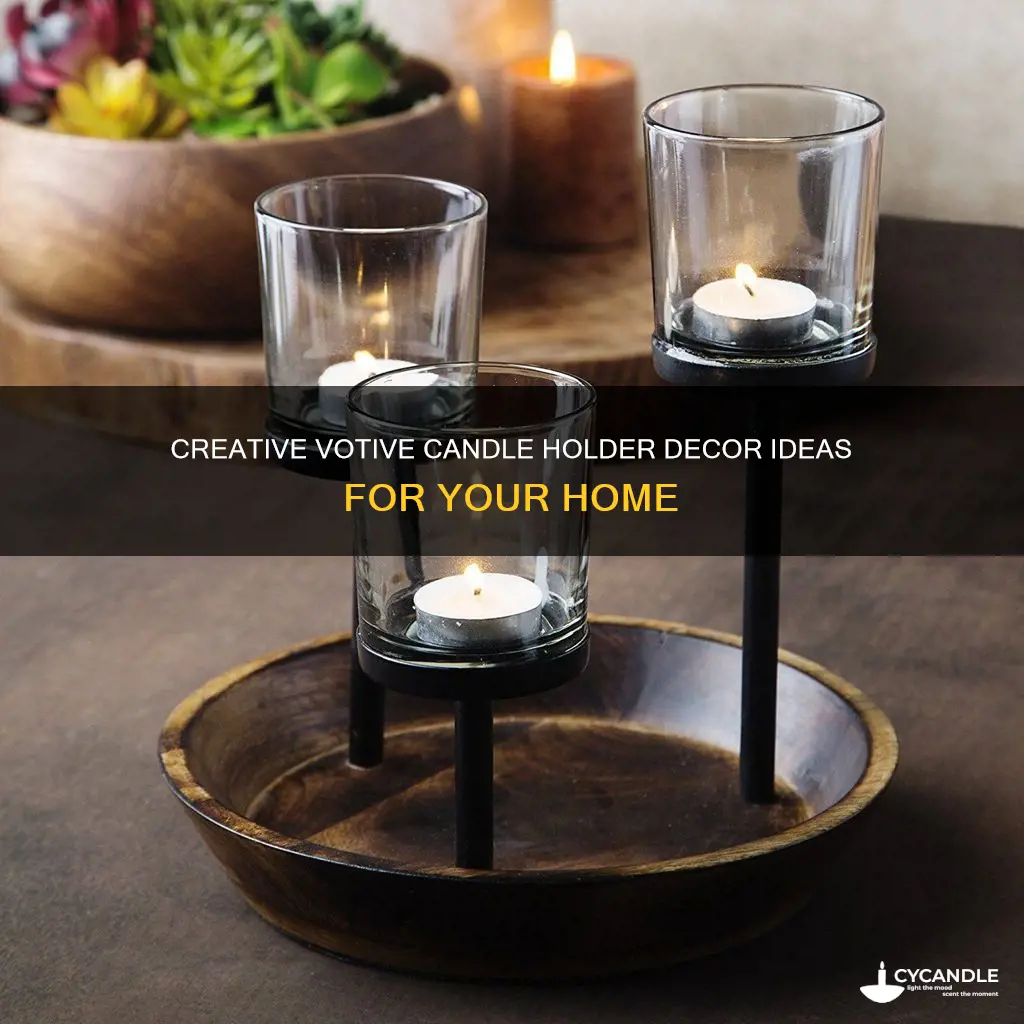 how to decorate votive candle holders