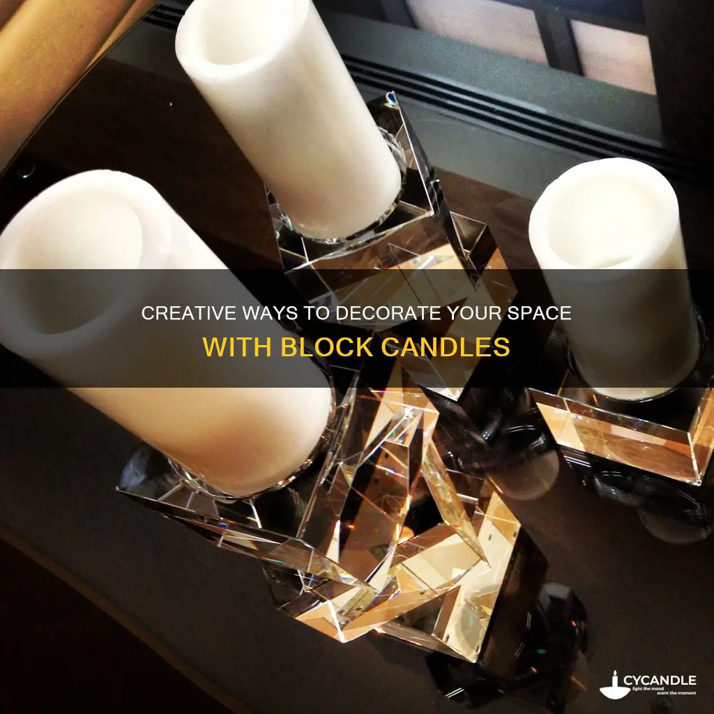 how to decorate with block candles