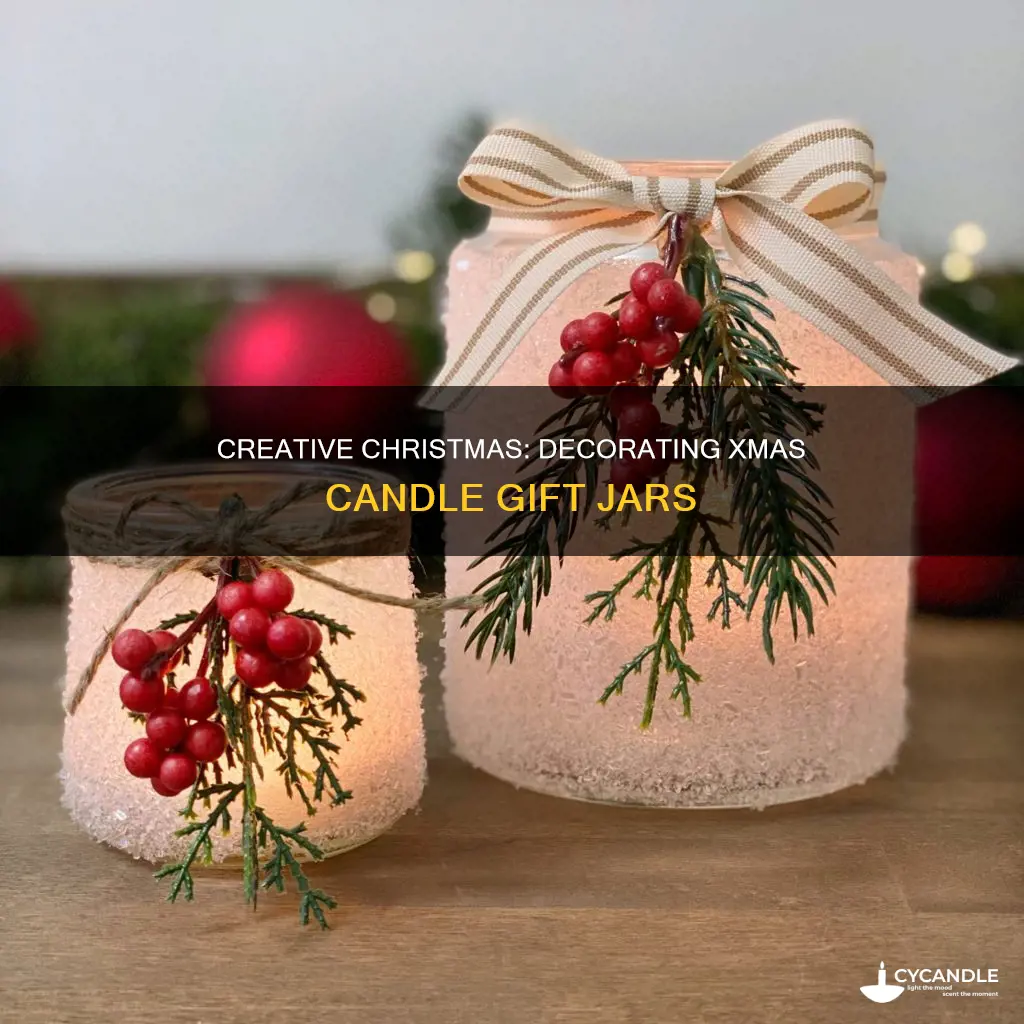 how to decorate xmas candle gift jars