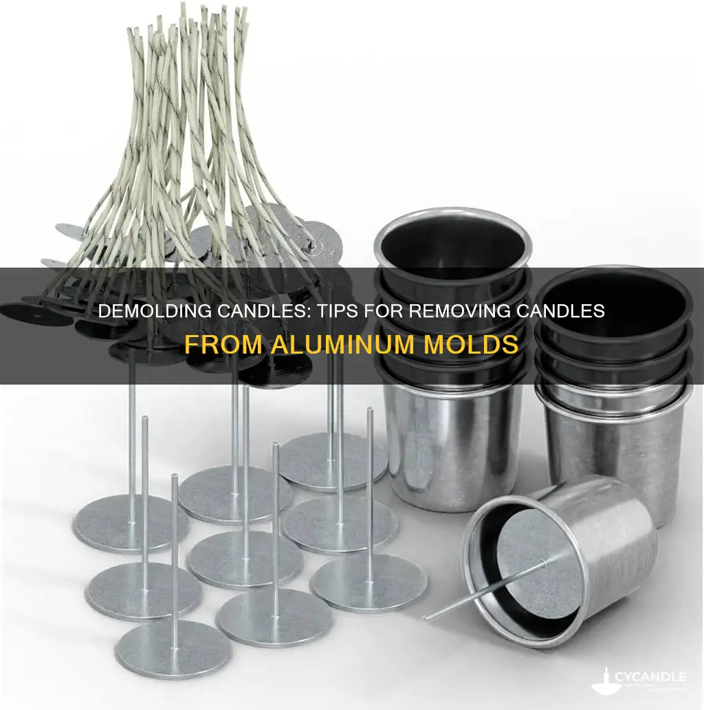 how to demold candles from aluminum molds