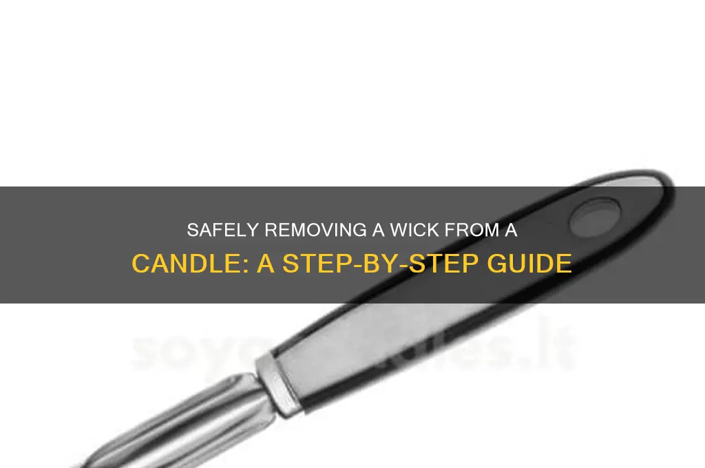 how to dig a wick out of a candle