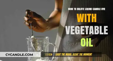 Diluting Candle Dye: Using Vegetable Oil for a Softer Shade
