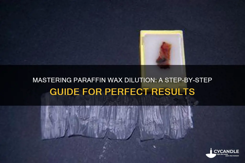 how to dilute paraffin wax