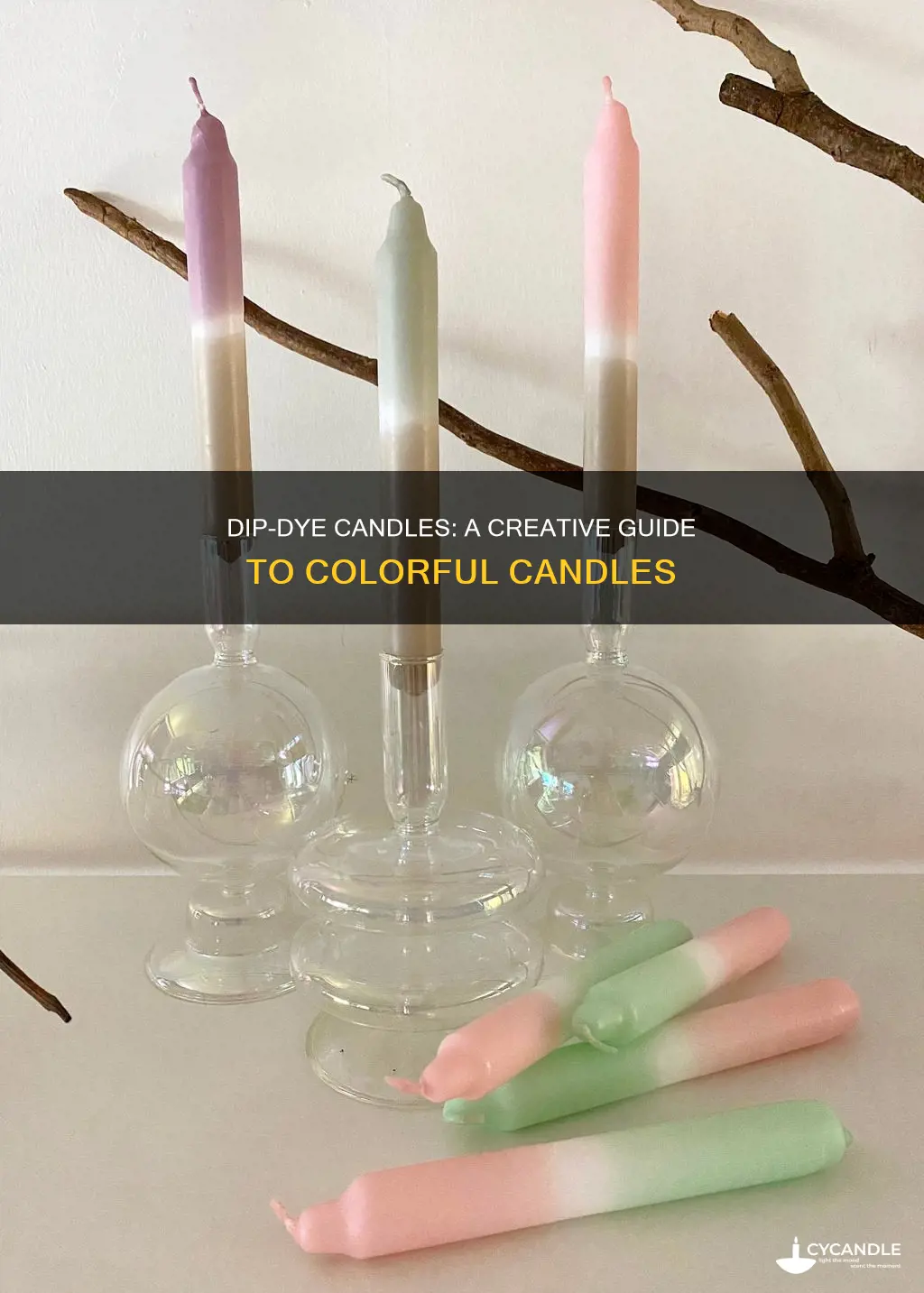 how to dip dye candles