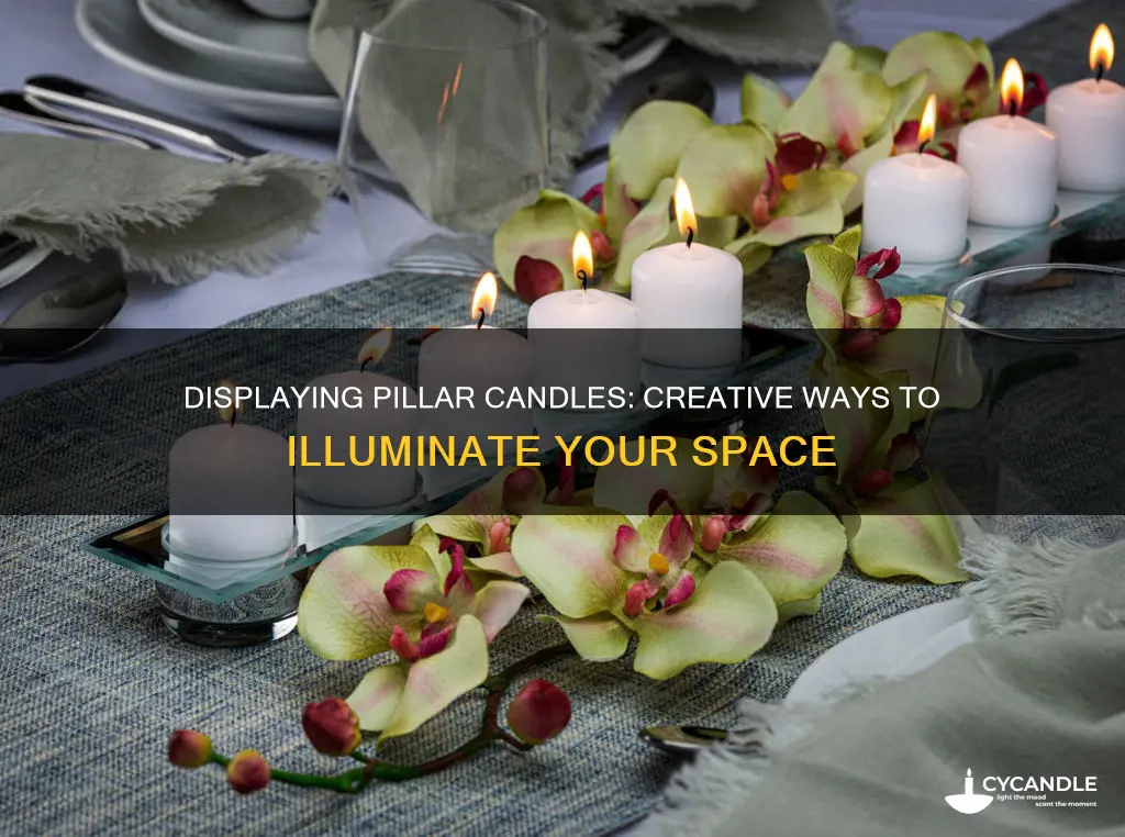 how to display 3 pillar candles