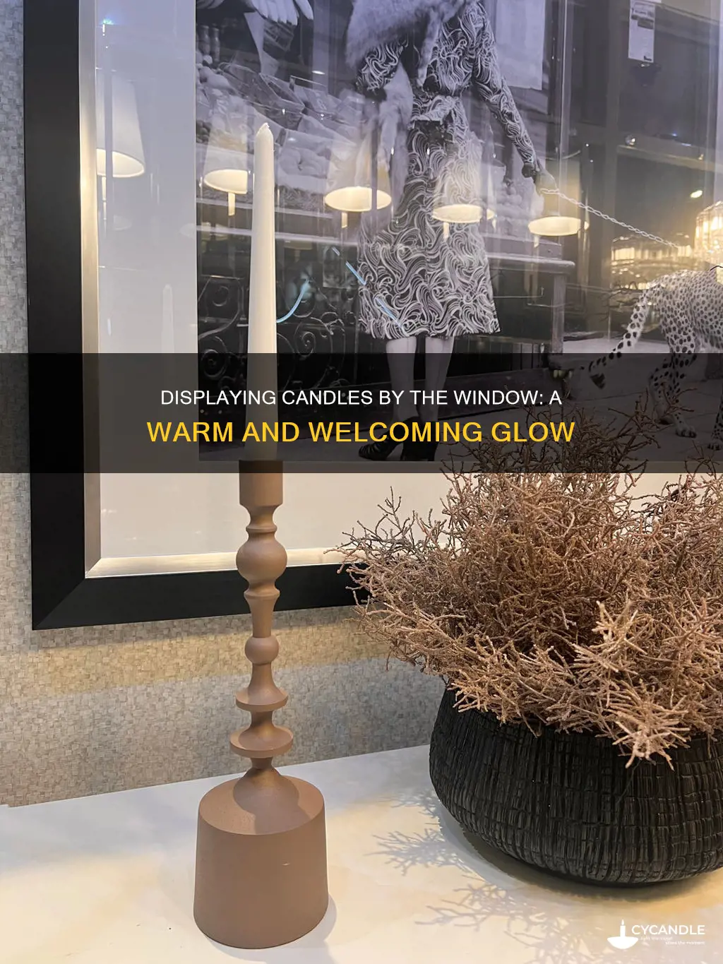 how to display candle by the window