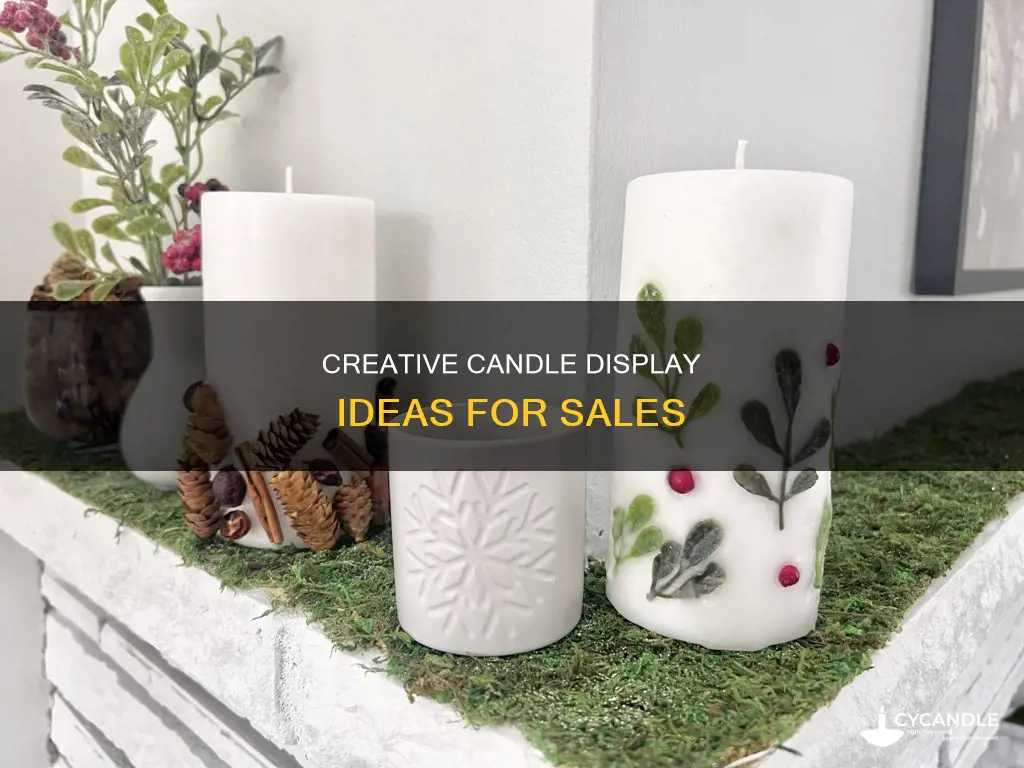 how to display candles for sale