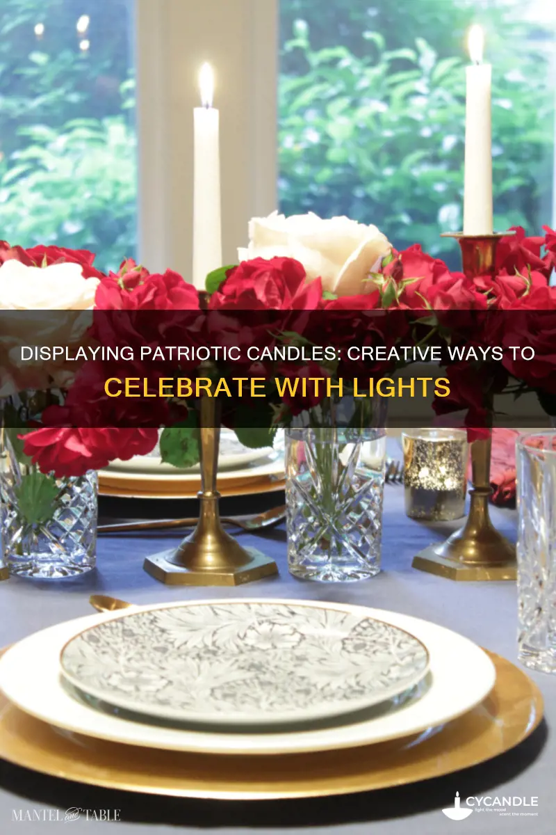 how to display patriotic candles