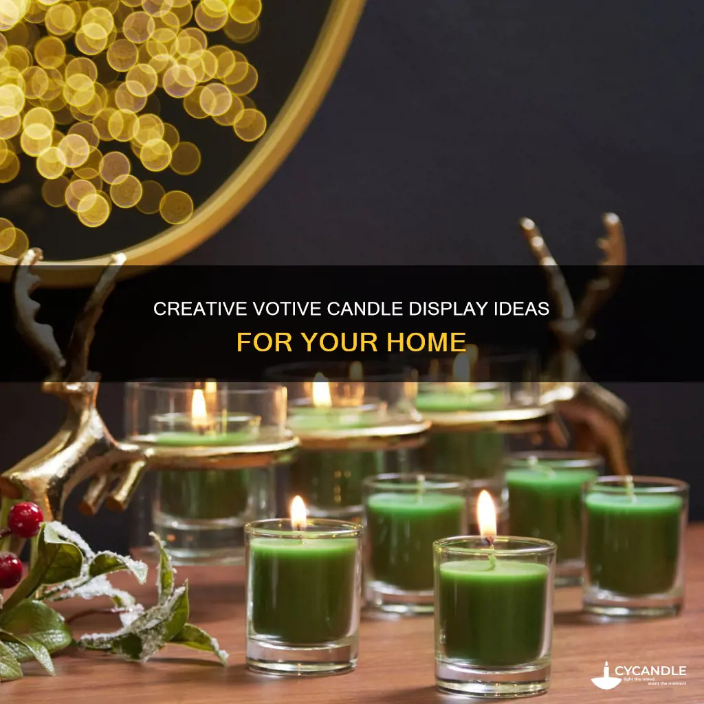how to display votive candles