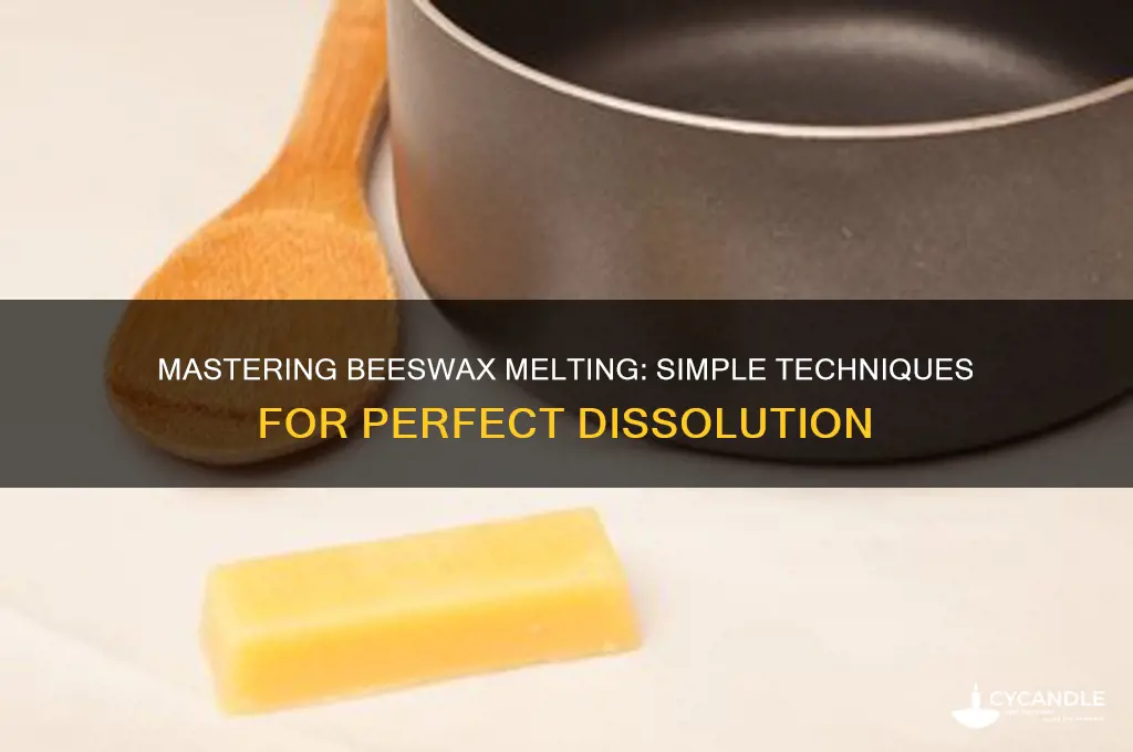 how to dissolve beeswax