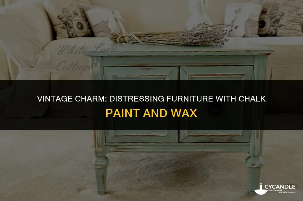 how to distress furniture using chalk paint and wax