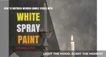 Spray-Paint Distressing: Wooden Candle Sticks Makeover