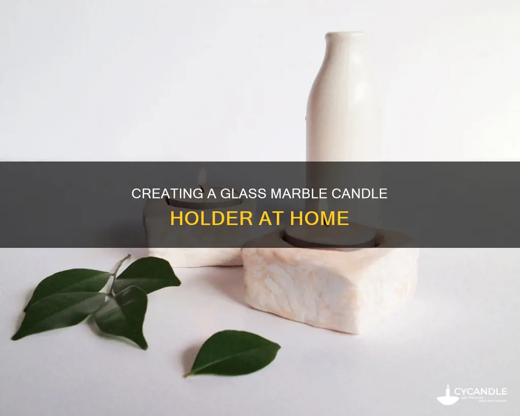 how to diy glass marble candle holder