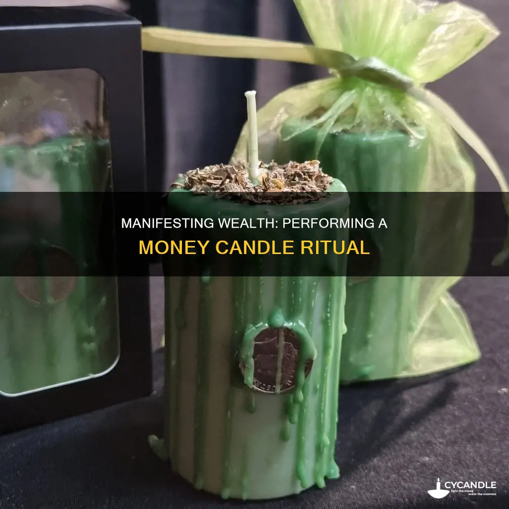 how to do a money candle