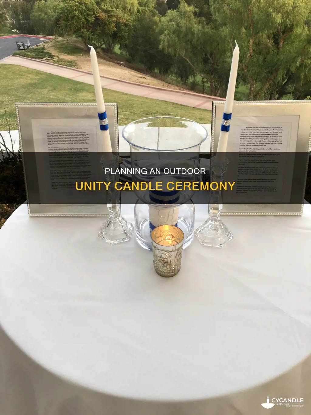 how to do a unity candle ceremony outside