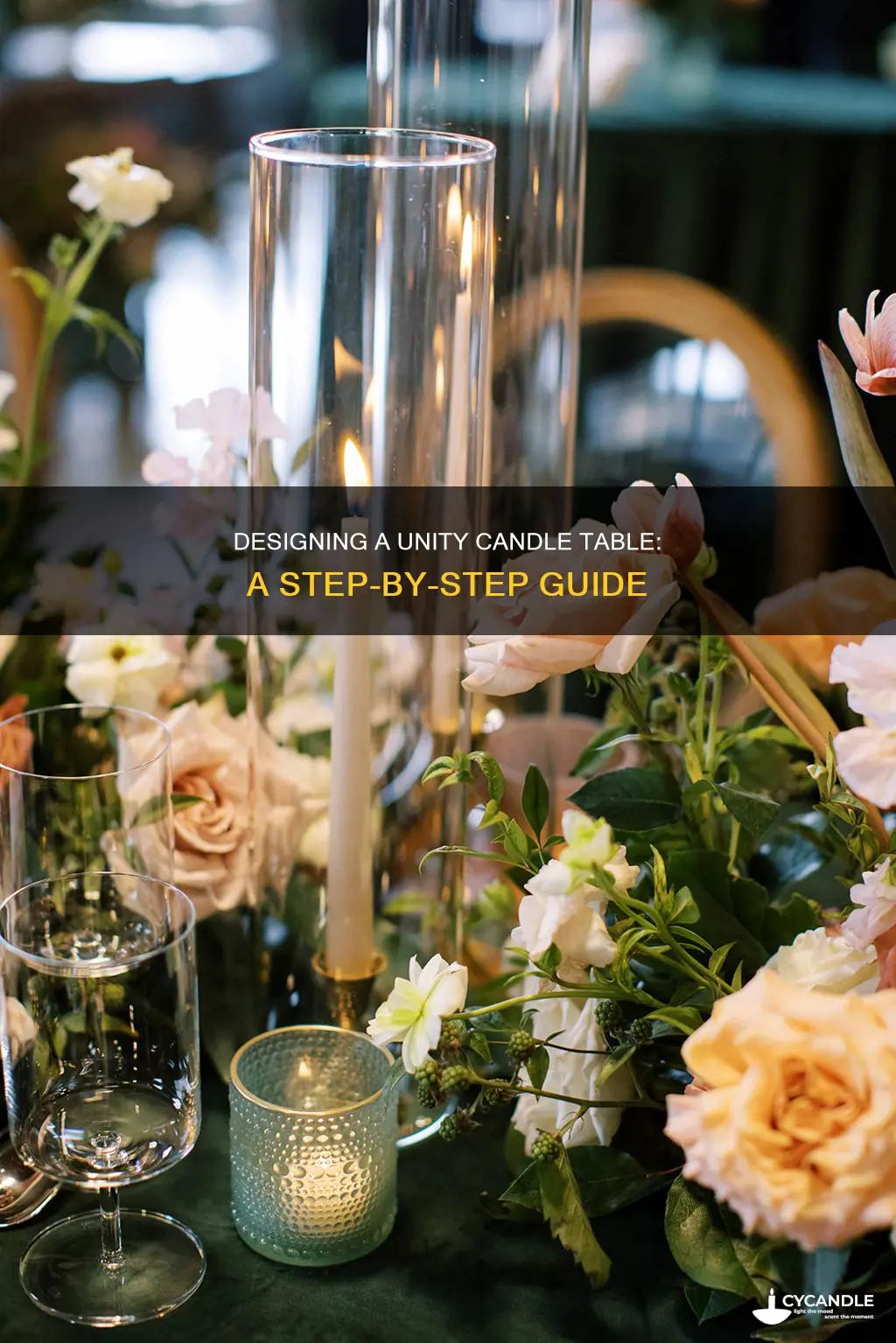 how to do an arrangement for unity candle table